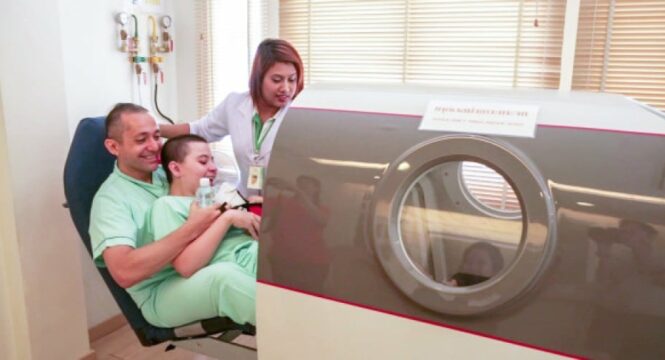 CP Patient entering Hyperbaric Oxygen Chamber HBOT at Better Being Hospital